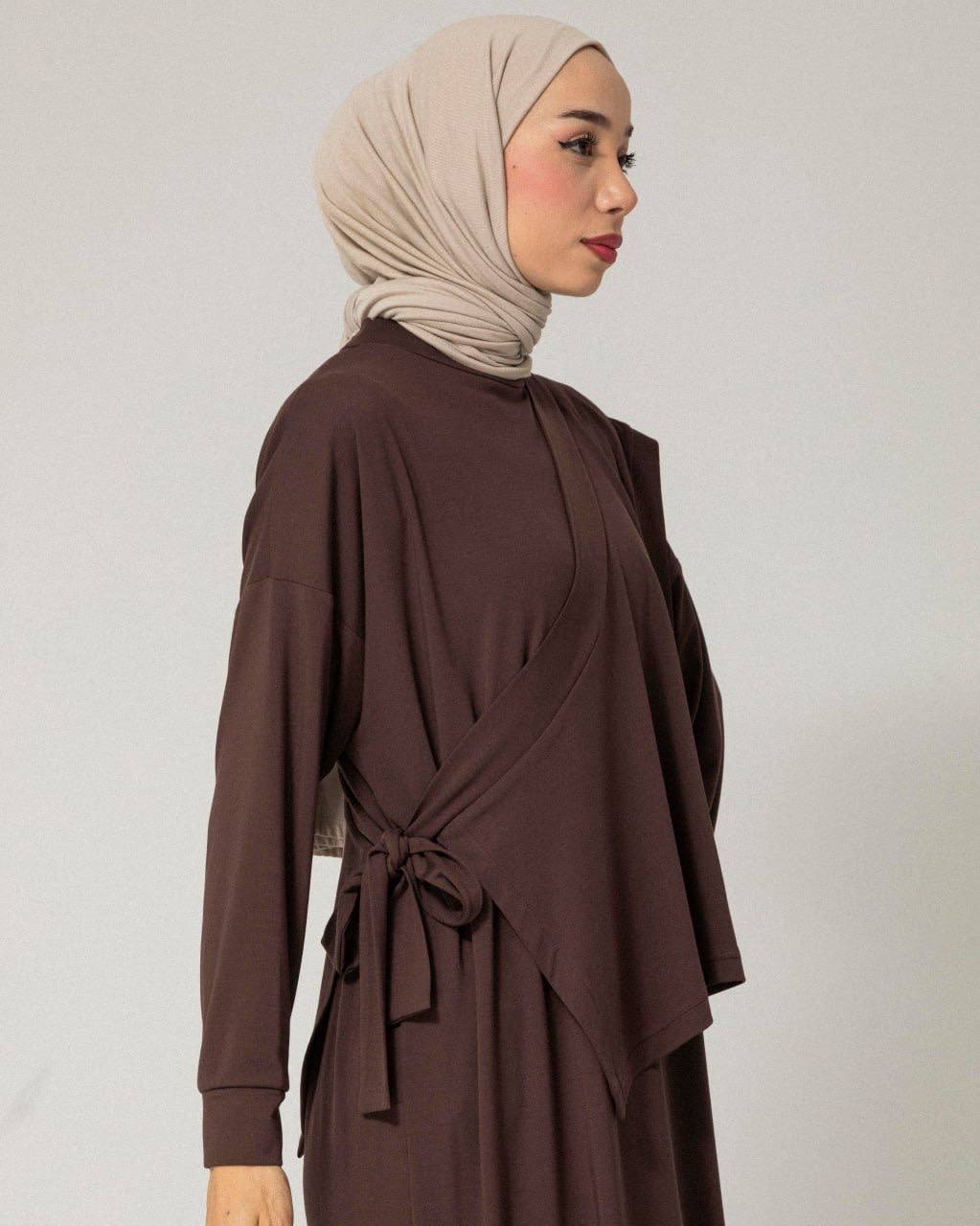 Nila Kleid in Braun