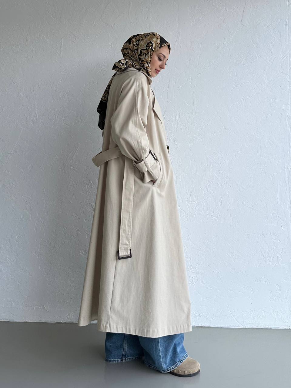 Oversize Stone Trenchcoat