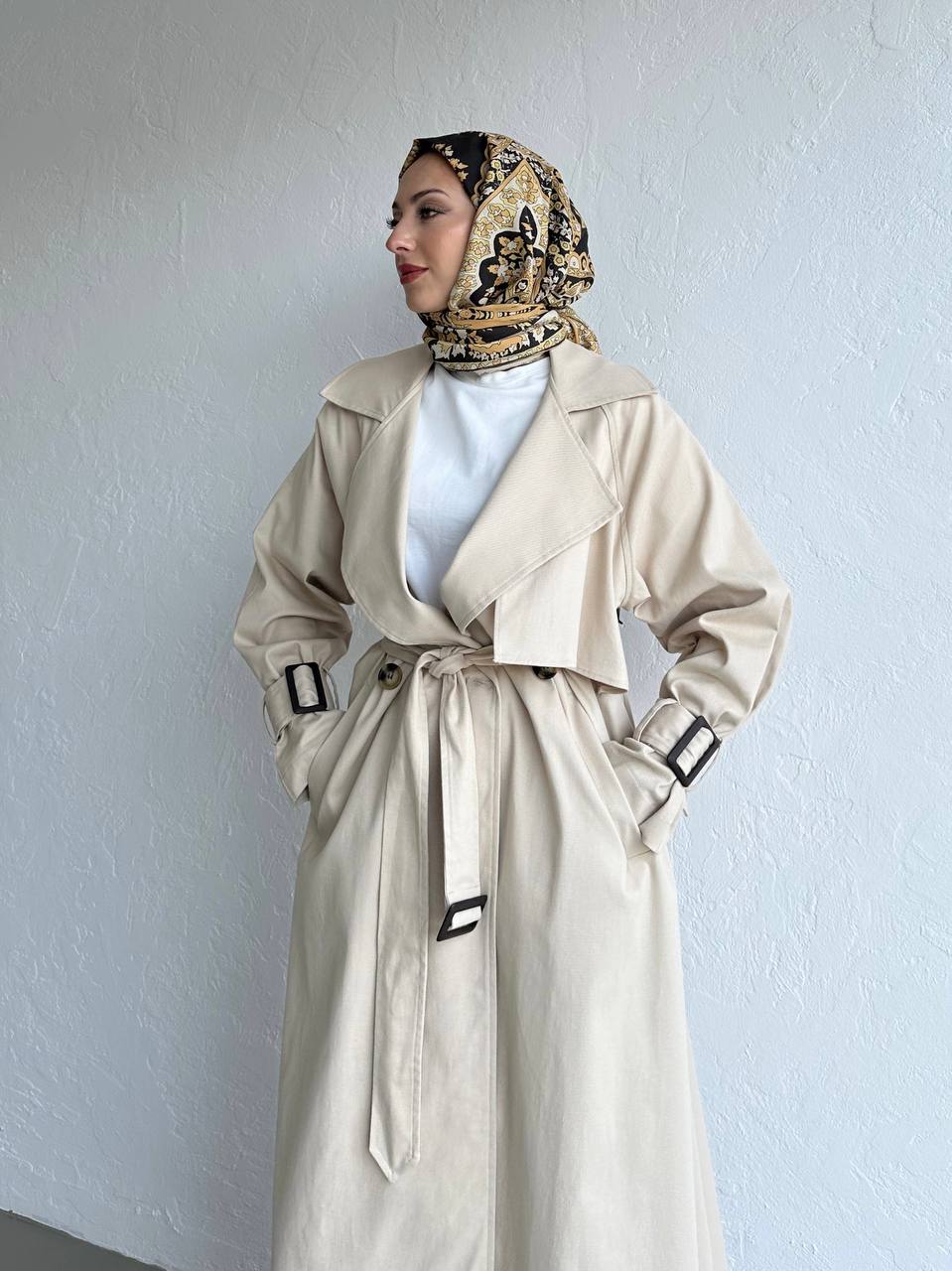 Oversize Stone Trenchcoat
