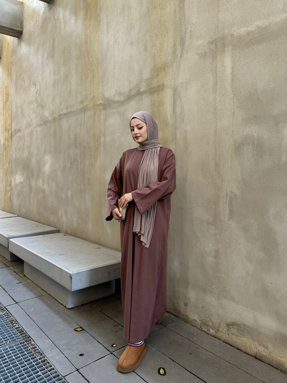 Casual Kleid in Rosenholz