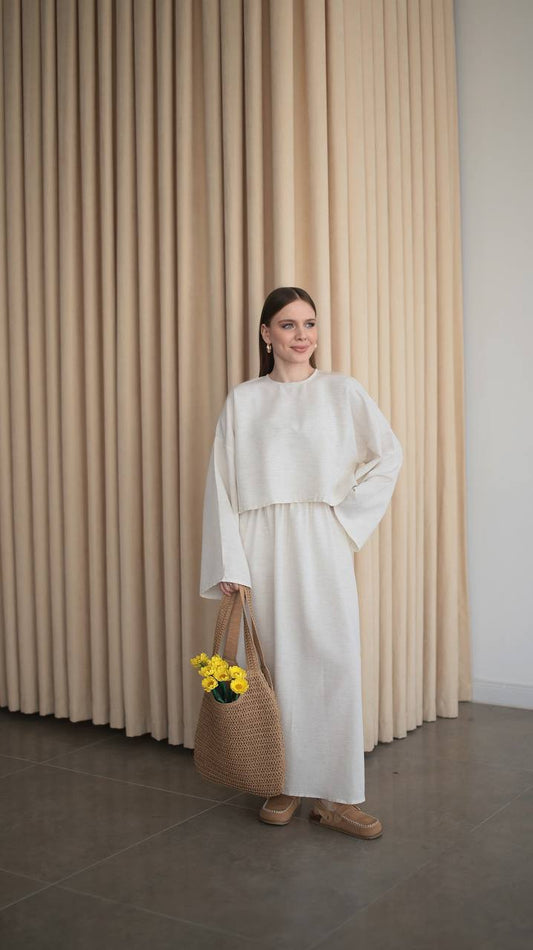 Mia Zweiteiler in Beige