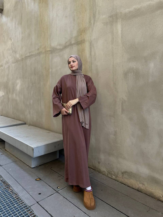 Casual Kleid in Rosenholz