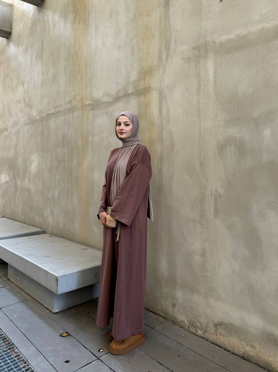Casual Kleid in Rosenholz