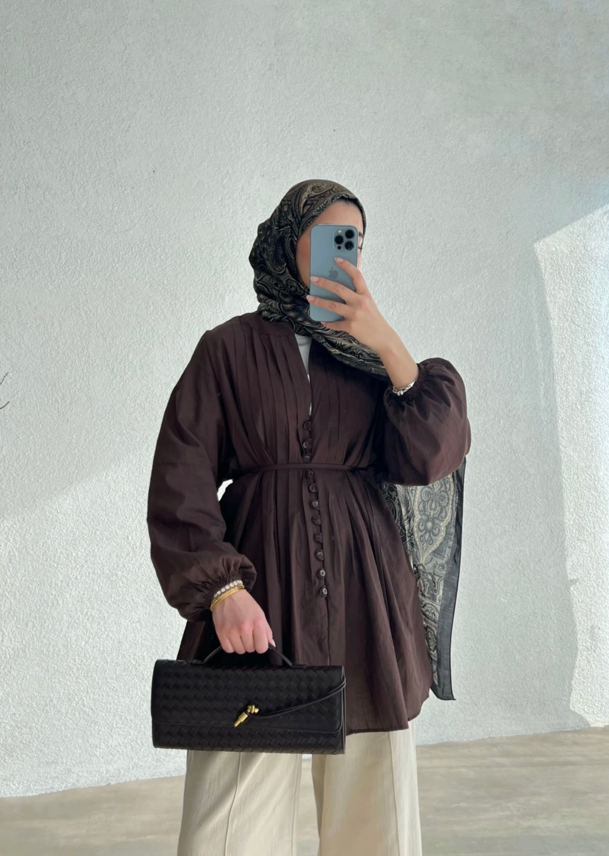 Narin Bluse in Braun