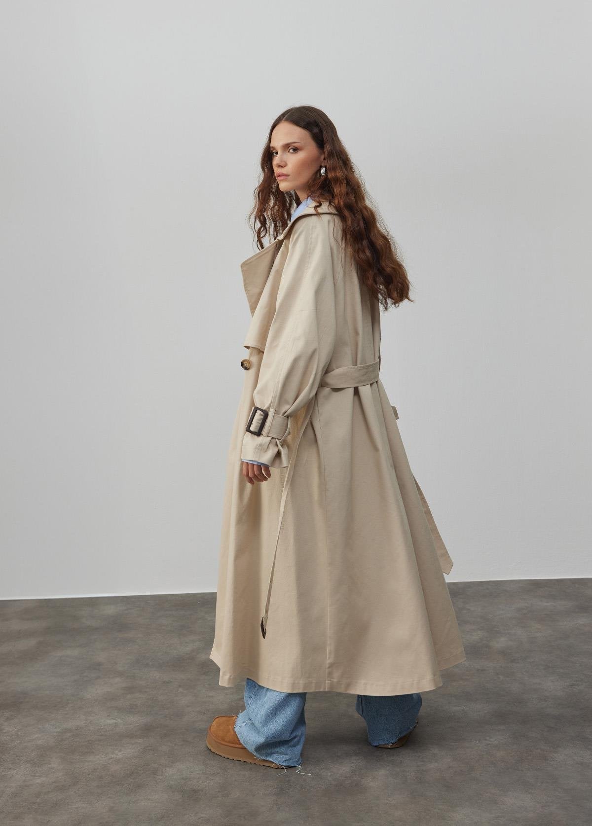 Oversize Stone Trenchcoat