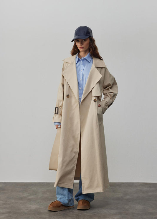 Oversize Stone Trenchcoat