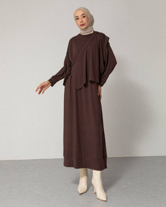 Nila Kleid in Braun