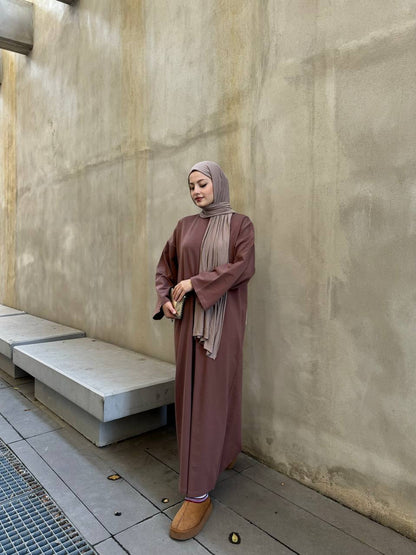 Casual Kleid in Rosenholz