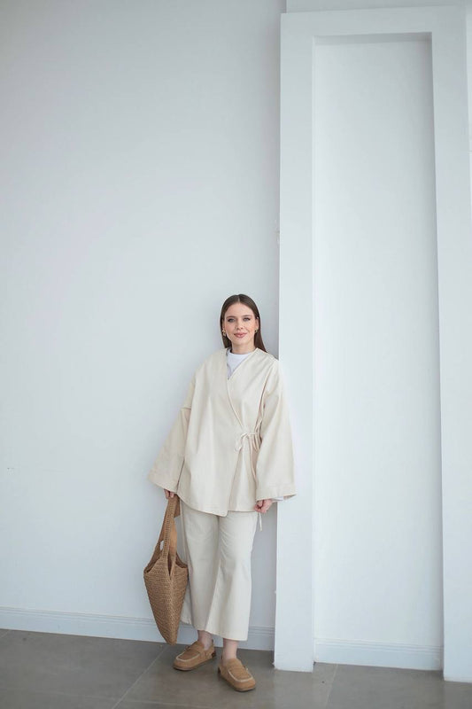 Sand Zweiteiler in Creme