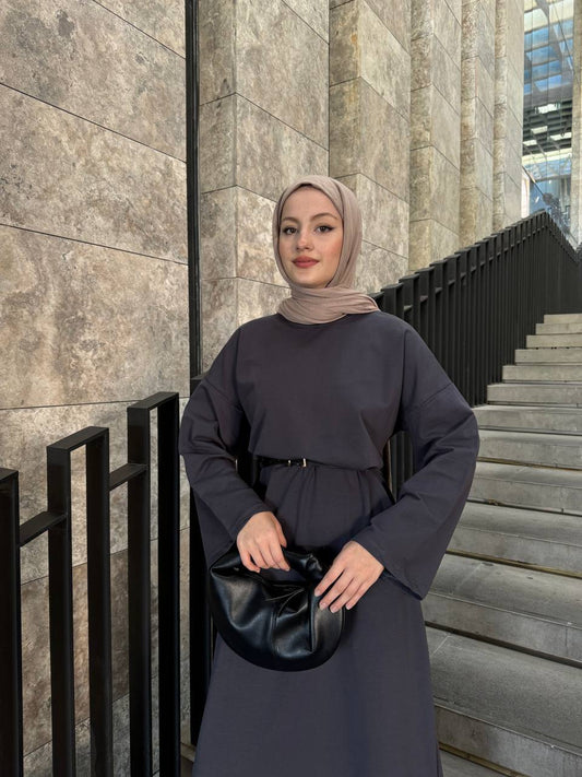 Casual Kleid in Anthrazit