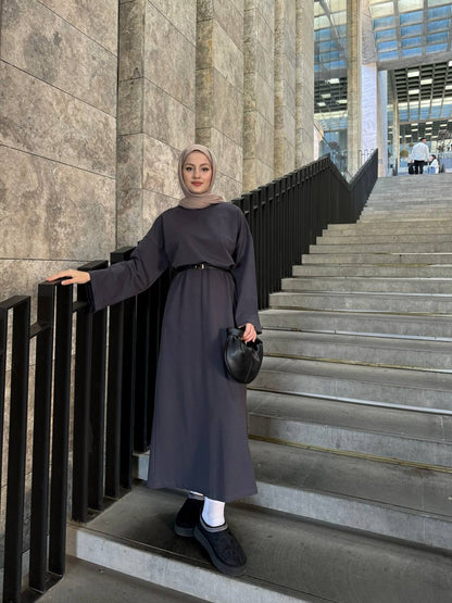Casual Kleid in Anthrazit