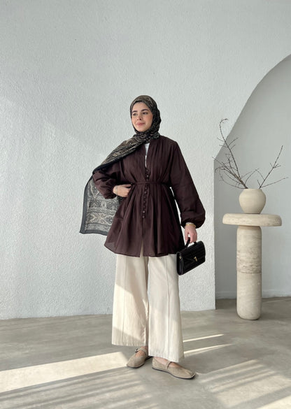 Narin Bluse in Braun