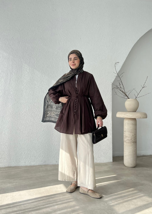 Narin Bluse in Braun